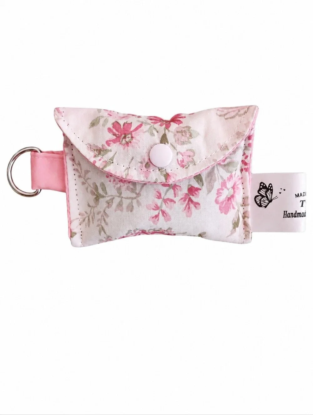 Handmade Fabric Earbud Case Keychain Set